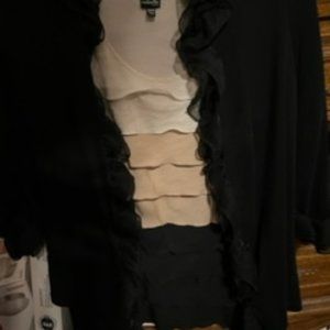 Beautiful ruffle blouse and ruffle cardigan